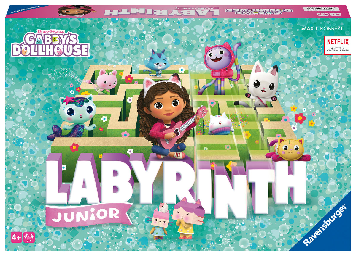 Ravensburger 22648 Gabby\'s Dollhouse Junior Labyrinth - Der  Brettspiel-Klassiker von Ravensburger als Junior Version für Fans der  beliebten Serie,...
